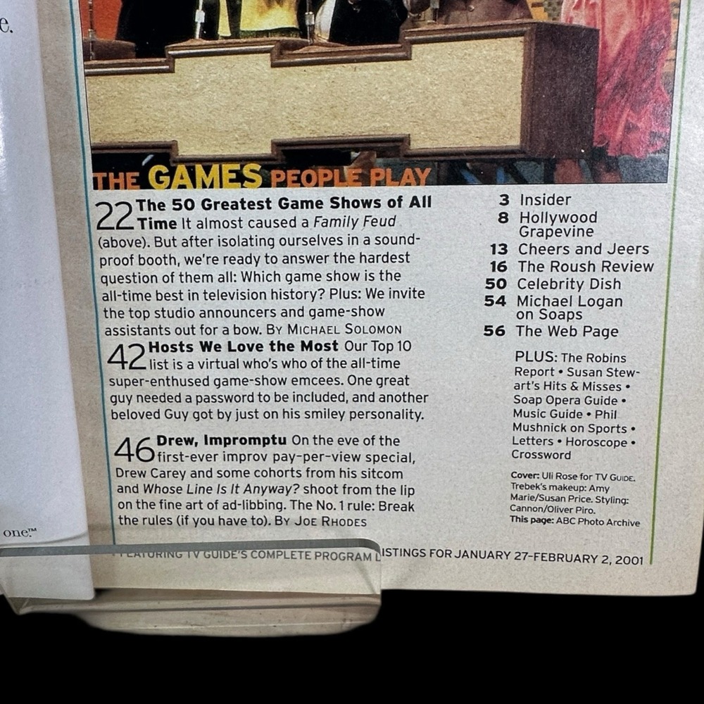 TV Guide Feb 2, 2001 Issue # 2496 Subscription Edition Cover: Alex Trebek - Picture 5 of 9